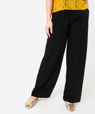 Pantalon large et fluide à taille haute femme vue1 - GEMO 4G FEMME - GEMO