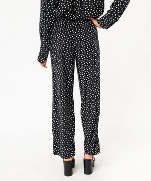 Pantacourt 7/8 large et fluide à pois femme vue3 - GEMO(FEMME PAP) - GEMO