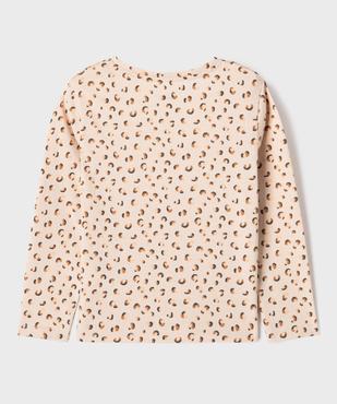 Tee-shirt manches longues imprimé fille vue4 - GEMO 4G FILLE - GEMO