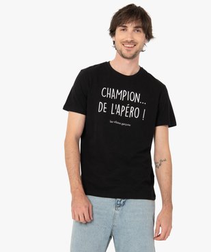 Tee-shirt homme à manches courtes et message Gémo X Les Vilains Garçons vue1 - GEMO