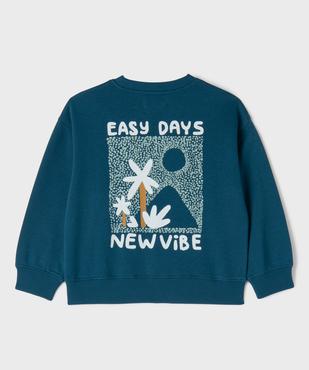 Sweat molletonné avec motif devant et dos garçon vue4 - GEMO 4G GARCON - GEMO