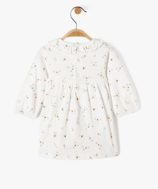 Robe à motifs fleuris avec body intégré bébé fille vue5 - GEMO 4G BEBE - GEMO