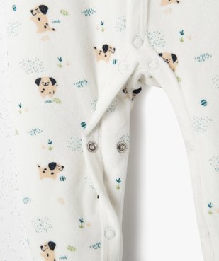 Pyjama dors-bien en velours imprimé avec ouverture devant bébé vue3 - GEMO(BB COUCHE) - GEMO