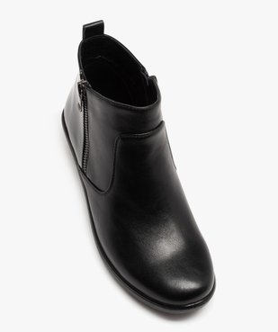 Boots femme confort unies à talon compensé et double zip vue5 - GEMO (CONFORT) - GEMO