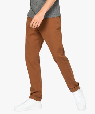 Pantalon homme chino stretch en maille piquée vue1 - GEMO (HOMME) - GEMO