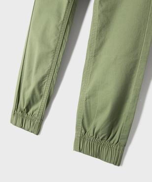 Pantalon en coton coupe jogger garçon vue3 - GEMO (ENFANT) - GEMO