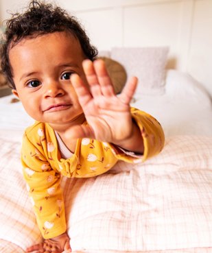 Pyjama en jersey molletonné avec zip ventral bébé vue5 - GEMO(BB COUCHE) - GEMO
