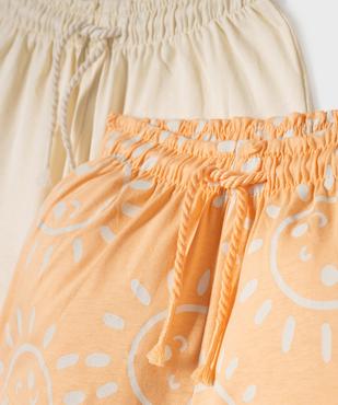 Short ample en jersey de coton bébé fille (lot de 2) vue2 - GEMO(BEBE DEBT) - GEMO