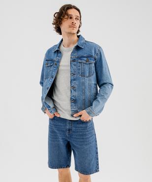 Veste en jean homme vue1 - GEMO 4G HOMME - GEMO