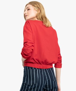 Blouse femme courte à effet noué vue3 - FOLLOW ME - GEMO