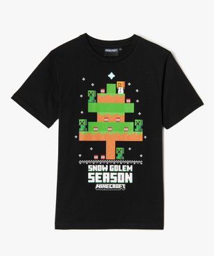 Tee-shirt à manches courtes de Noël avec motif sapin garçon - Minecraft vue2 - MINECRAFT - GEMO