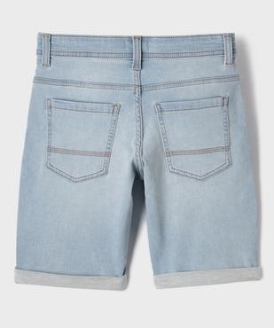 Bermuda slim en coton stretch avec revers cousus garçon vue3 - GEMO 4G GARCON - GEMO