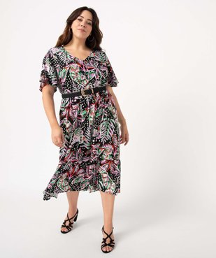 Robe femme grande taille ample et fluide à col V vue1 - GEMO 4G GT - GEMO