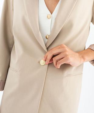 Veste blazer fermeture un bouton femme - LuluCastagnette vue2 - LULUCASTAGNETTE - GEMO