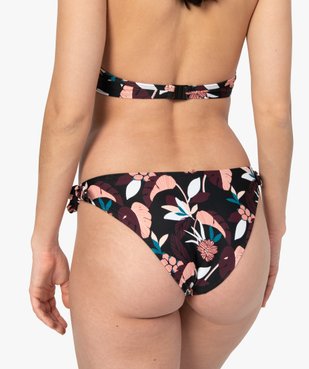 Bas de maillot de bain femme fleuri noué sur les côtés vue2 - Nikesneakers (PLAGE) - Nikesneakers