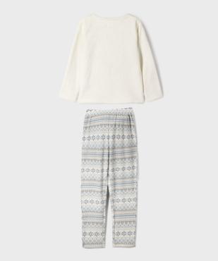 Pyjama en velours moelleux et imprimé fille vue4 - GEMO (ENFANT) - GEMO