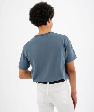 Tee-shirt manches courtes en coton uni homme vue3 - GEMO (HOMME) - GEMO