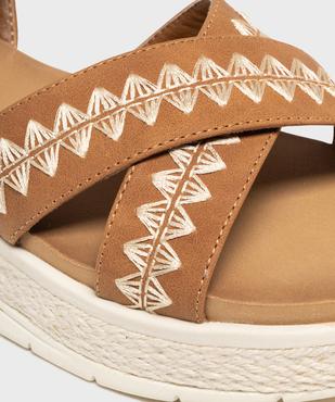 Sandales à talon compensé et brides brodées femme - Valentina Baladno vue6 - VALENTINA BALDA - GEMO