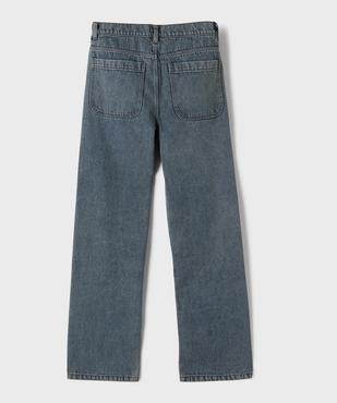 Jean loose en denim 100% coton délavé garçon vue3 - GEMO (JUNIOR) - GEMO
