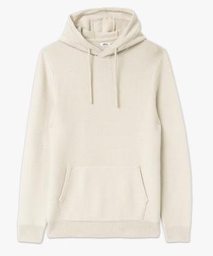 Pull à capuche en maille fantaisie homme vue7 - GEMO (HOMME) - GEMO
