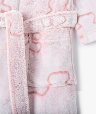 Robe de chambre fille à motifs avec capuche animée - LuluCastagnette vue3 - LULUCASTAGNETTE - GEMO
