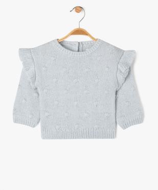 Pull scintillant avec volants sur les épaules bébé fille vue2 - GEMO(BEBE DEBT) - GEMO