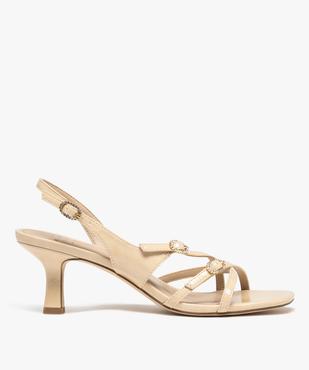 Sandales à talon avec brides et boucles en strass femme vue1 - FOLLOW ME - GEMO