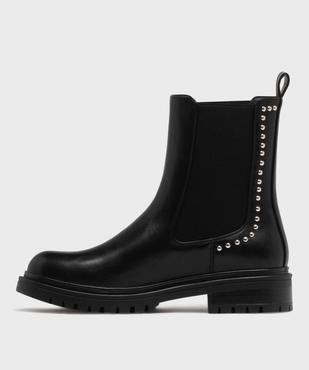 Boots Chelsea à clous et semelle crantée femme vue3 - 5 MILES - GEMO