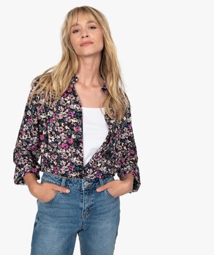 Chemise femme à motifs fleuris vue2 - GEMO(FEMME PAP) - GEMO