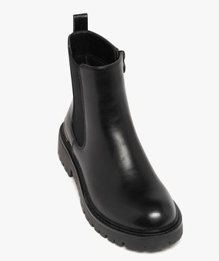 Boots femme style Chelsea crantées avec détail métallisé vue7 - 5 MILES - GEMO