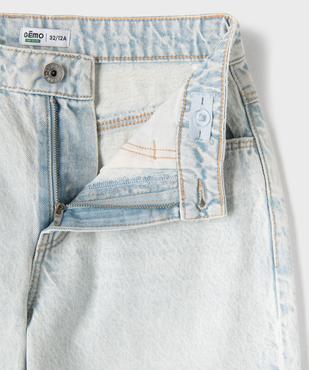 Jean coupe barrel coloris délavé fille vue2 - GEMO 4G FILLE - GEMO