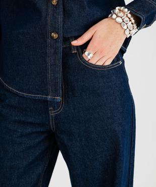 Jean wide leg taille haute femme vue3 - GEMO 4G FEMME - GEMO