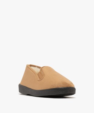 Chaussons en velours uni et doublés laine homme vue4 - G'FLEX - GEMO