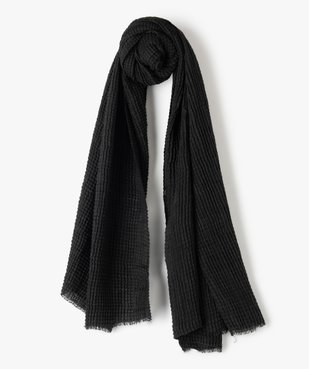 Foulard femme en maille gaufrée avec fil scintillant vue1 - GEMO (ACCESS) - GEMO
