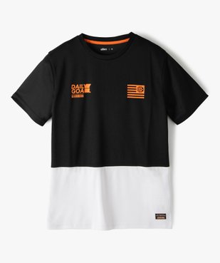 Tee-shirt garçon à manches courtes en maille légère vue1 - GEMO (ENFANT) - GEMO