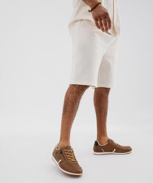 Baskets basses à lacets et zip homme - Urban Steps vue1 - URBAN STEPS - GEMO