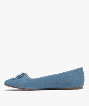 Ballerines en toile denim avec noeud scintillant femme - Valentina Baldano vue3 - VALENTINA BALDA - GEMO