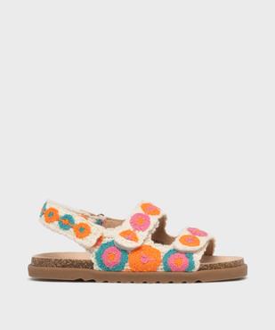 Sandales à scratch en crochet fleuri fille vue1 - LOVELY WINGS - GEMO