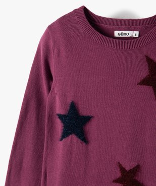 Robe fille en maille à motif doux et paillettes vue2 - GEMO (ENFANT) - GEMO