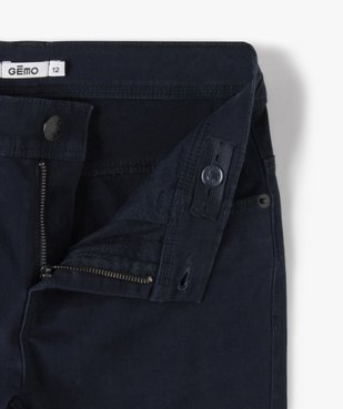 Pantalon garçon coupe skinny en toile extensible vue2 - GEMO (JUNIOR) - GEMO
