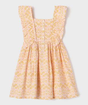 Robe à motifs fleuris avec volants fille - LuluCastagnette vue5 - LULU CASTAGNETTE GEMO FOR GOOD - GEMO