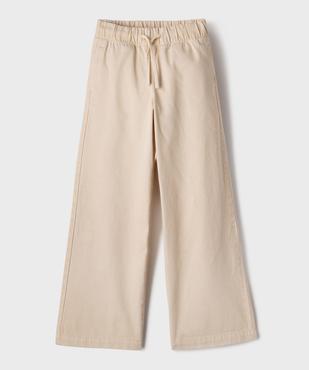Jean large avec taille élastique ajustable fille vue1 - GEMO (JUNIOR) - GEMO