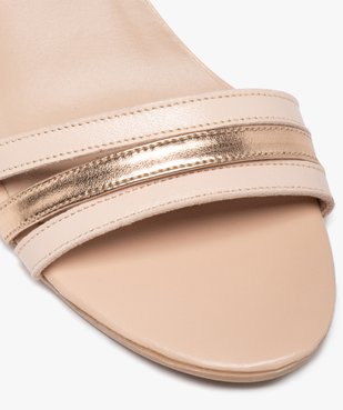 Sandales femme à talon dessus fines brides cuir - Tanéo vue6 - TANEO - GEMO