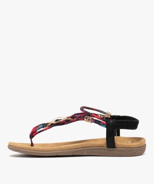Sandales femme à entre-doigts et fines brides foulard vue9 - EMILIA ROSA - GEMO