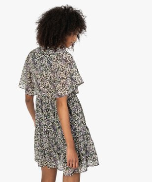 Robe femme à motifs fleuris et buste smocké vue3 - GEMO(FEMME PAP) - GEMO