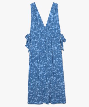 Robe de plage femme imprimée longue et échancrée vue4 - GEMO (PLAGE) - GEMO