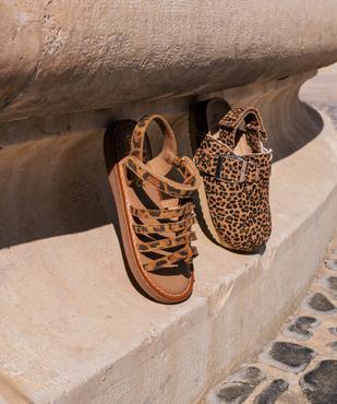 Sabots en toile à motif léopard avec bride arrière fille - Lovely Wings vue7 - LOVELY WINGS - GEMO