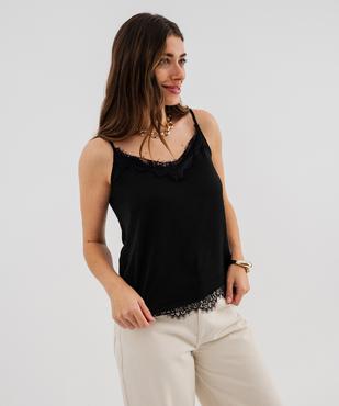 Débardeur en satin et viscose stretch à fines bretelles femme vue1 - GEMO(FEMME PAP) - GEMO