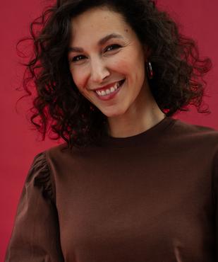 Tee-shirt à manches bouffantes femme vue4 - GEMO(FEMME PAP) - GEMO