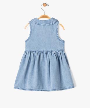 Robe en jean sans manches à col Claudine bébé fille vue4 - GEMO(BEBE DEBT) - GEMO